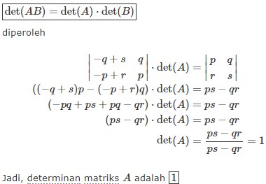 20 Soal Matriks Determinan Dan Invers Pilihan Ganda Pembahasan