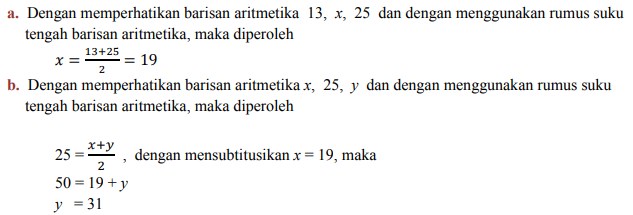 soal deret aritmatika no 4