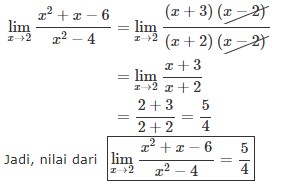 10 Soal Limit Fungsi Aljabar Pilihan Ganda Dan Jawaban Pembahasan