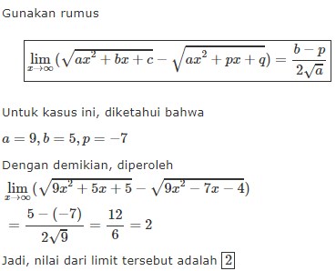 15+ Contoh Soal Limit Kelas 11 Semester 2 - Kumpulan ...