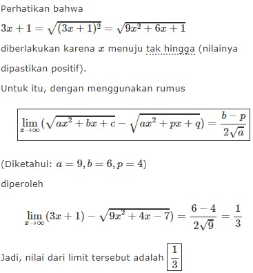 Contoh Soal Cerita Limit - Revisi Sekolah