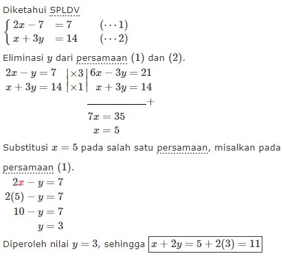 15 Soal Sistem Persamaan Linear Dua Variabel Spldv Pembahasan