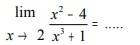 soal limit fungsi aljabar no 1